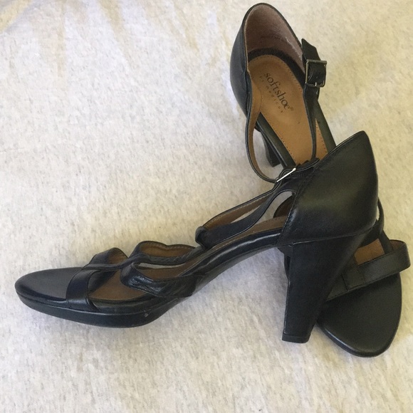 Black heeled sandals (BAG 5) - Picture 2 of 3